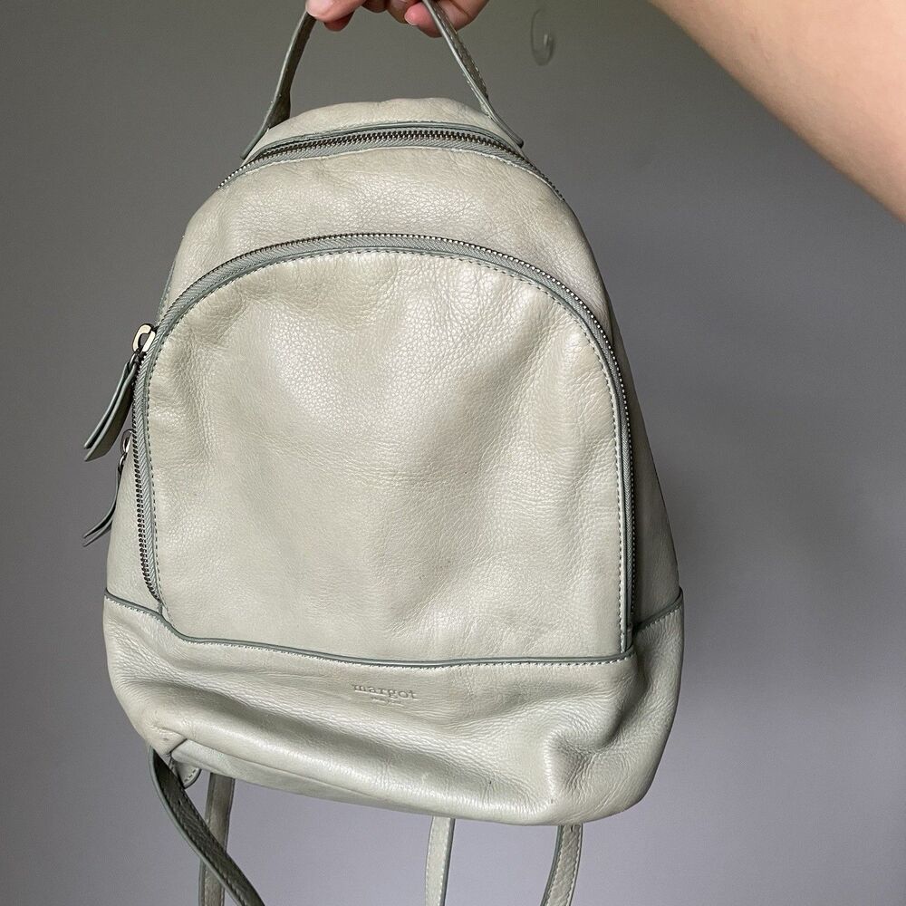 Margot Leather Backpack Purse Bag Green Women's One Size - Picture 3 of 9